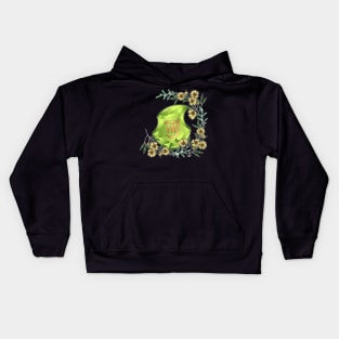 Bard from FF14 Job Crystal with Flowers T-Shirt Kids Hoodie